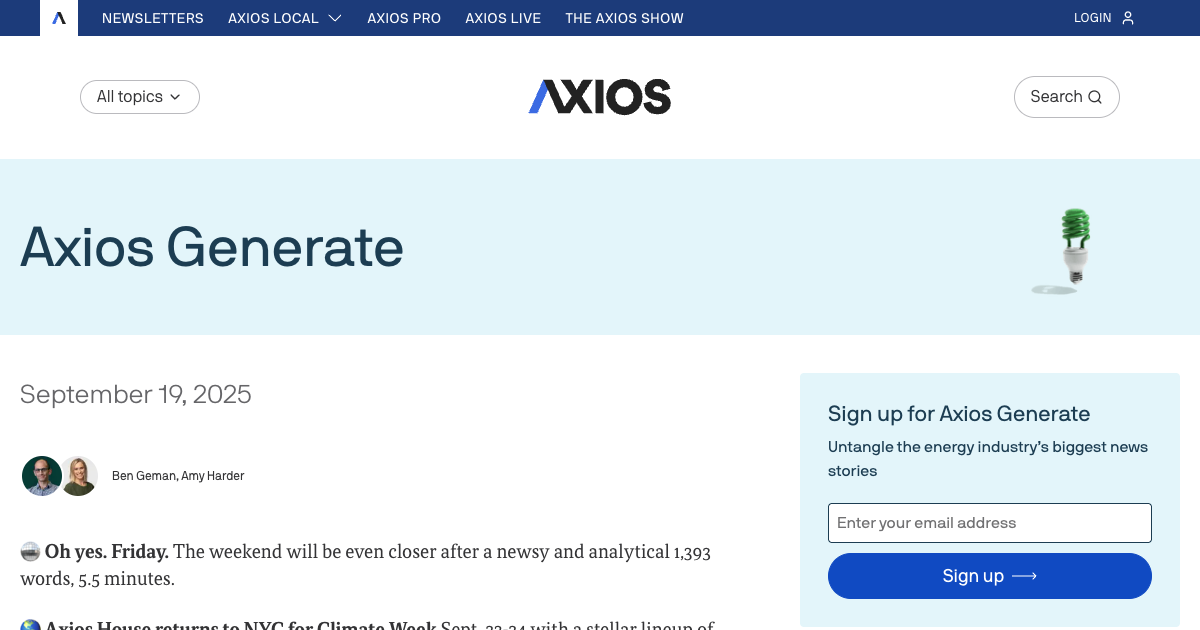 Axios Generate