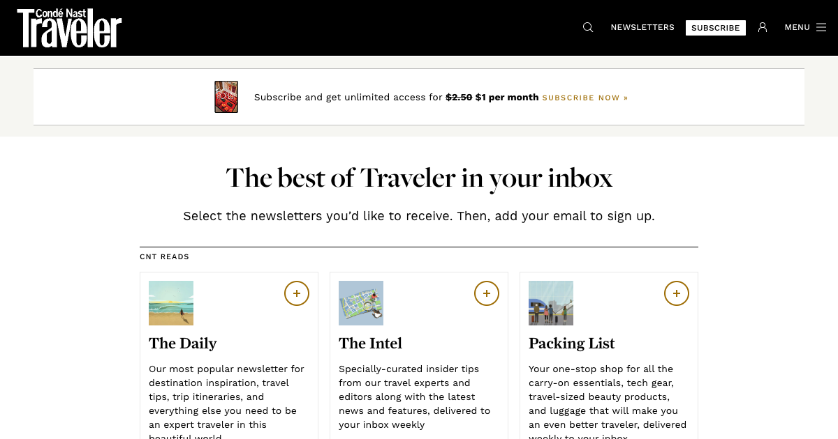 Condé Nast Traveler (Daily)
