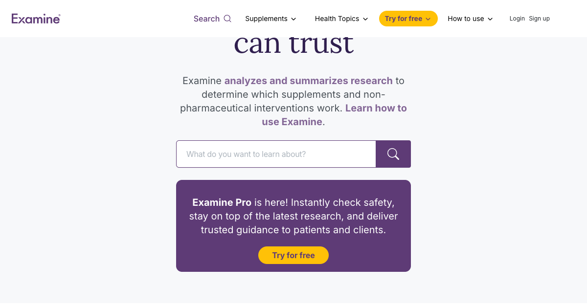 Examine.com Monthly Summary