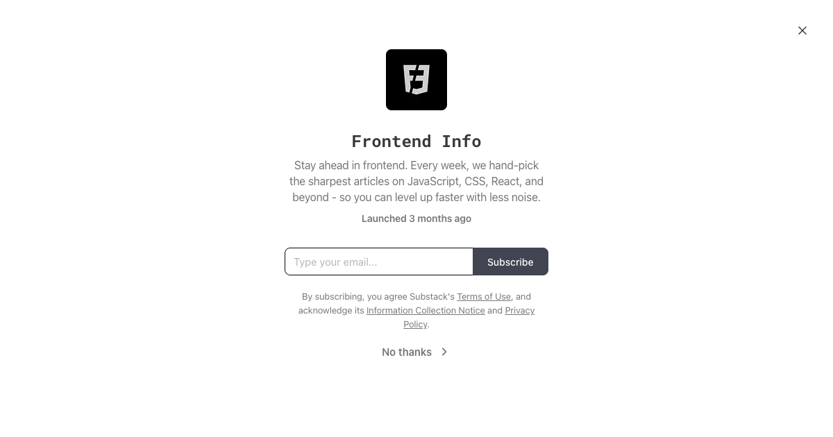 Frontend Info