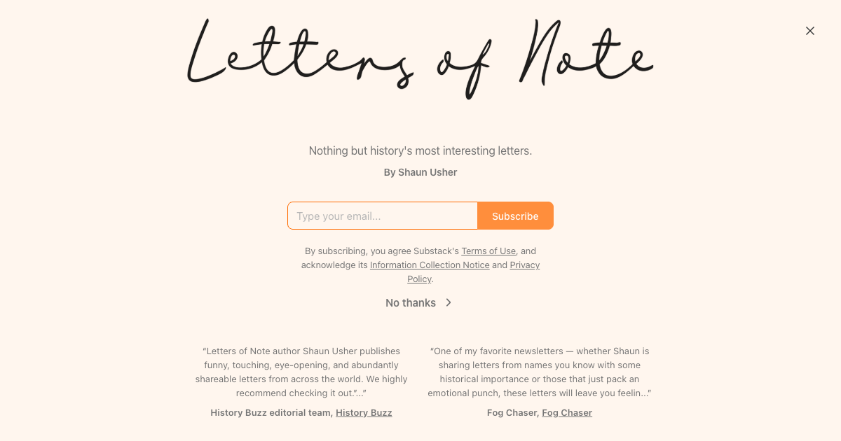 Letters of Note