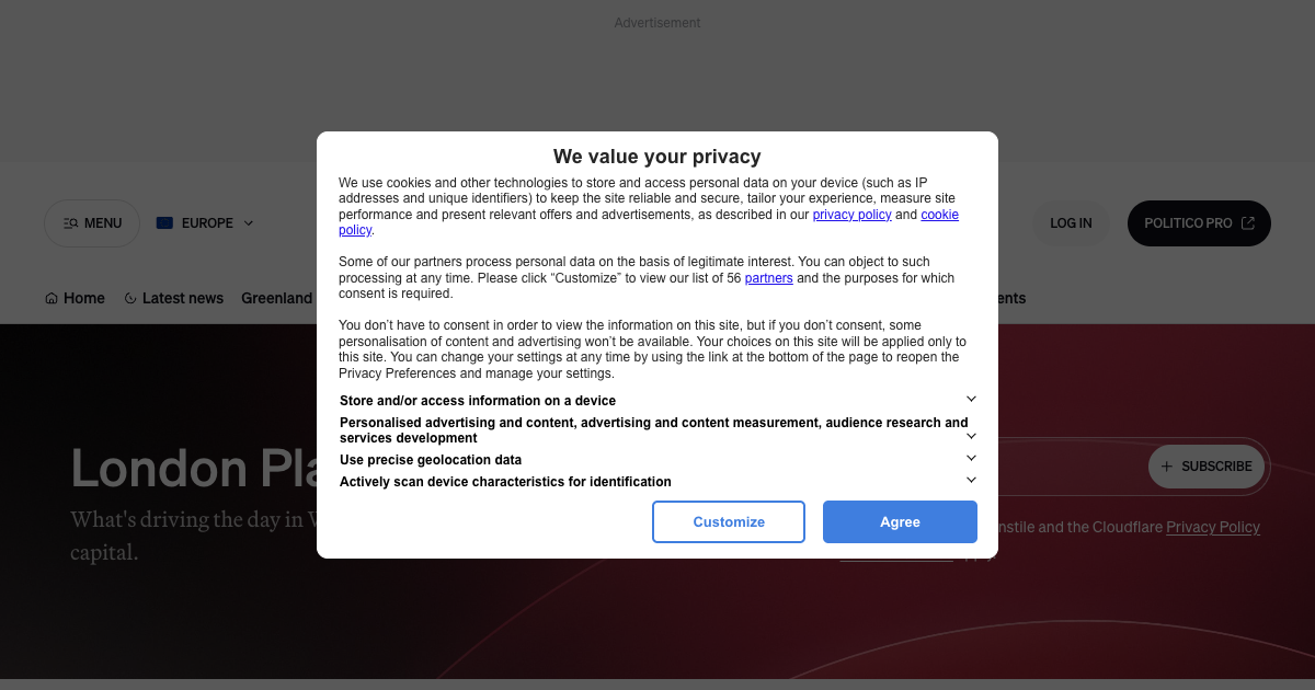 POLITICO London Playbook