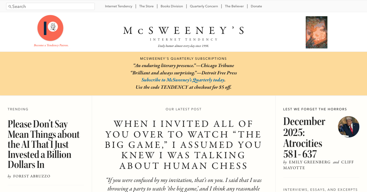 McSweeney’s Internet Tendency