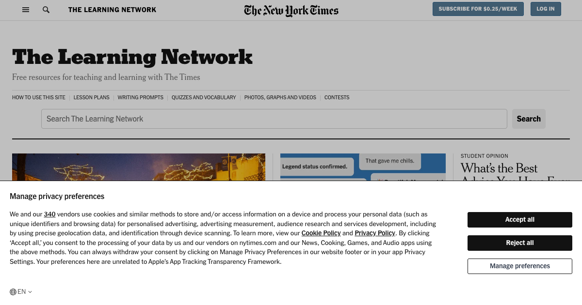 The NYT Learning Network