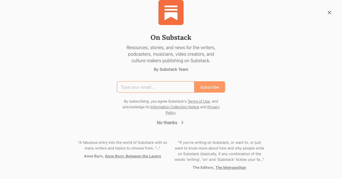 On Substack