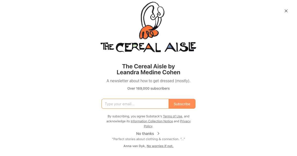 The Cereal Aisle (Leandra Medine Cohen)